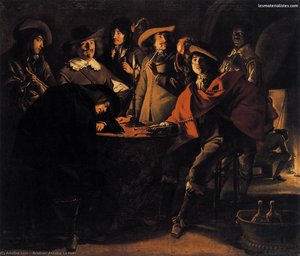 Smokers In An Interior — Antoine Le Nain