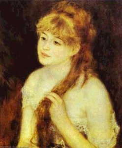 Žena Vypletávající Vlasy — Pierre-auguste Renoir