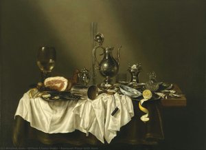 Banquet Piece With Ham — Willem Claesz Heda