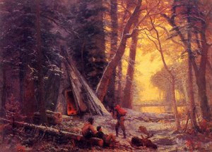 Accampamento Dei Cacciatori Di Alci — Albert Bierstadt