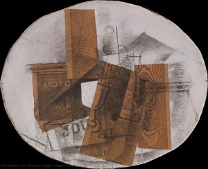 Bouteille, Verre Et Journaux — Georges Braque