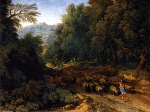 Landscape With A Shepherd And His Flock — Gaspard Dughet