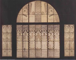 Church Am Steinhof, Drawing Of Western Window — Koloman Moser