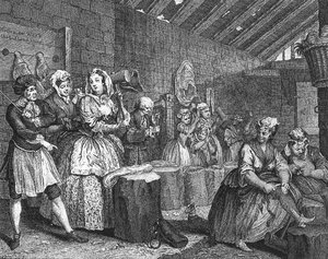 A Harlot's Progress, Plate 4 Of 6 — William Hogarth