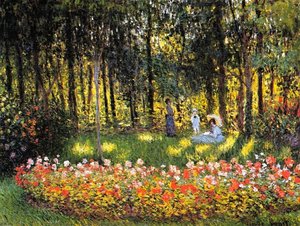 Die Familie Des Künstlers Im Garten — Claude Monet