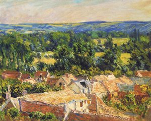 Vista Del Pueblo De Giverny — Claude Monet