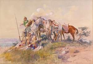 Auf Das Rauchsignal Warten — Charles Marion Russell