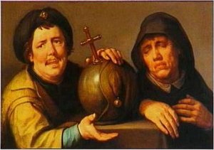 Heraclitus And Democritus — Cornelis Cornelisz Van Haarlem