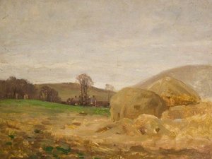 Landscape With Haystacks — Benjamin Haughton