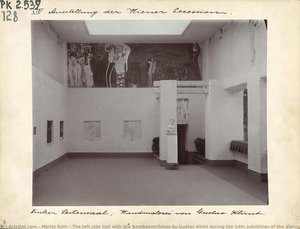 The Left Side Hall With The Beethoven Frieze By Gustav Klimt During The 14th Exhibition Of The Vienna Secession — Moritz Nähr