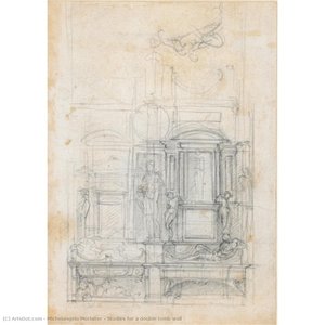 Studies For A Double Tomb Wall — Michelangelo Morlaiter