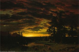 Sera Nella Prateria — Albert Bierstadt
