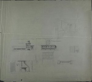 Untitled (designs Of Various Room Furnishings. Large Room, Small Room, For The Villa Of An Ss Officer In Buchenwald) — Franz Ehrlich
