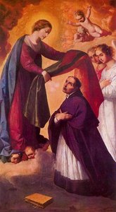 Imposición De La Casulla A San Ildefonso — Francisco De Zurbarán