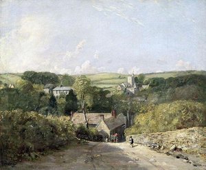 Una Veduta Del Villaggio Di Osmington Con La Chiesa E Il Vicariato — John Constable
