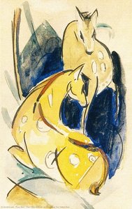 Due Animali Gialli (conosciuto Anche Come Due Cervi Gialli) — Franz Marc