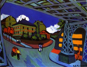 Eisenbahnüberführung An Der Löbtauer Straße In Dressen-friedrichstadt — Ernst Ludwig Kirchner