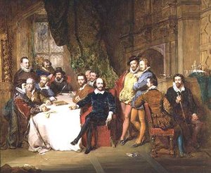 Shakespeare And His Friends — John Faed