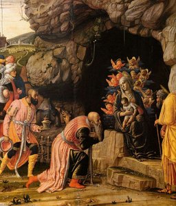 Uctívání Mudrců (detail) — Andrea Mantegna