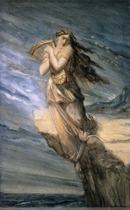 Sappho Leaping Into The Sea From The Leucadian Promontory — Théodore Chassériau