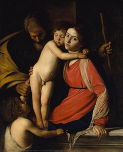 La Familia Santa Con El Niño San Juan Bautista — Caravaggio
