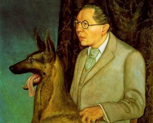 Hugo Erfurth With A Dog — Otto Dix