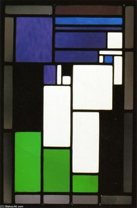 Stained Glass Composition ''woman'' — Theo Van Doesburg