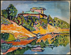 Achtiarka. Dacja Blisko Stawu — Wassily Wassilyevich Kandinsky