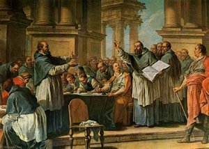 Life Of St Augustine Saint Augustine Disputing With The Donatists — Charles André Van Loo