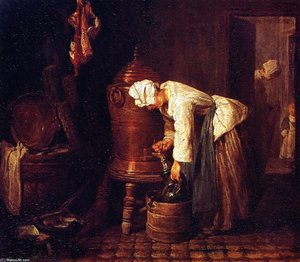 Woman At The Cistern — Jean-baptiste-siméon Chardin