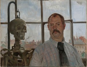 Samoportret Sa Kostiju — Franz Heinrich Louis Corinth
