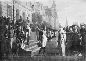 Entrevue De Napoleon Et De La Reine Louise De Prusse A Tilsitt.6 Juillet 1807 — René Théodore Berthon