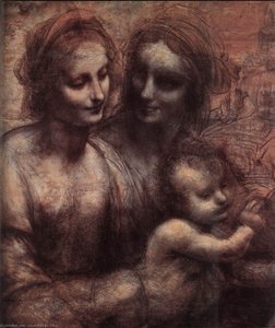 Madonna And Child With St Anne And The Young St John (detail) — Leonardo Da Vinci