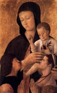 Madonna Col Bambino E I Donatori — Gentile Bellini