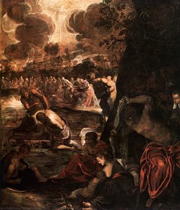 El Bautismo De Cristo (detalle) — Jacopo Tintoretto