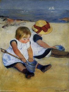 Kinder Am Strand — Mary Stevenson Cassatt