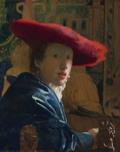 Ragazza Con Il Cappello Rosso — Johannes Vermeer
