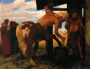 Centaure À La Forge Du Village — Arnold Böcklin