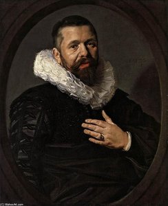 Retrato De Un Hombre Con Barba Y Gorguera — Frans Hals I