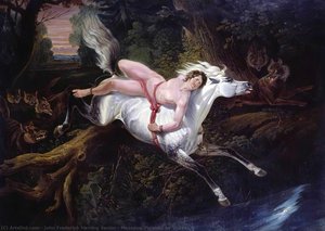 Mazeppa Pursued By Wolves — John Frederick Herring Kıdemli