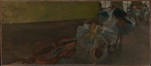 Dancers In The Rehearsal Room With A Double Bass — Edgar Degas