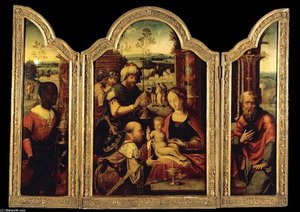 Triptych: Adoration Of The Magi — Pieter Coecke Van Aelst