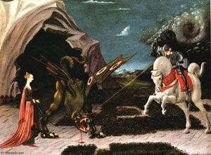 St George And The Dragon,1456, Nglondon — Paolo Uccello