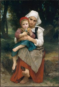 Breton Brother And Sister — William-adolphe Bouguereau