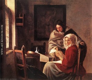 La Joven Interrumpida En Su Música — Johannes Vermeer