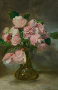 A Still Life With A Vase Of Flowers — John Henry Lorimer