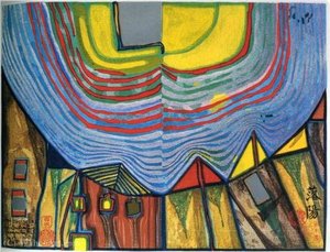 A Sunset — Friedensreich Hundertwasser