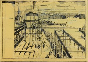 Bath Iron Works In Bath, Maine — Carroll Thayer Berry