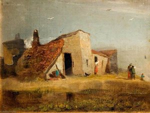 Cottages On The Coast — William Mulready The Younger