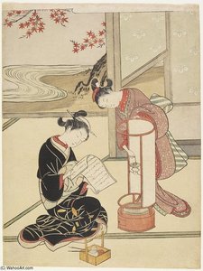 Evening Glow Of The Lantern — Suzuki Harunobu